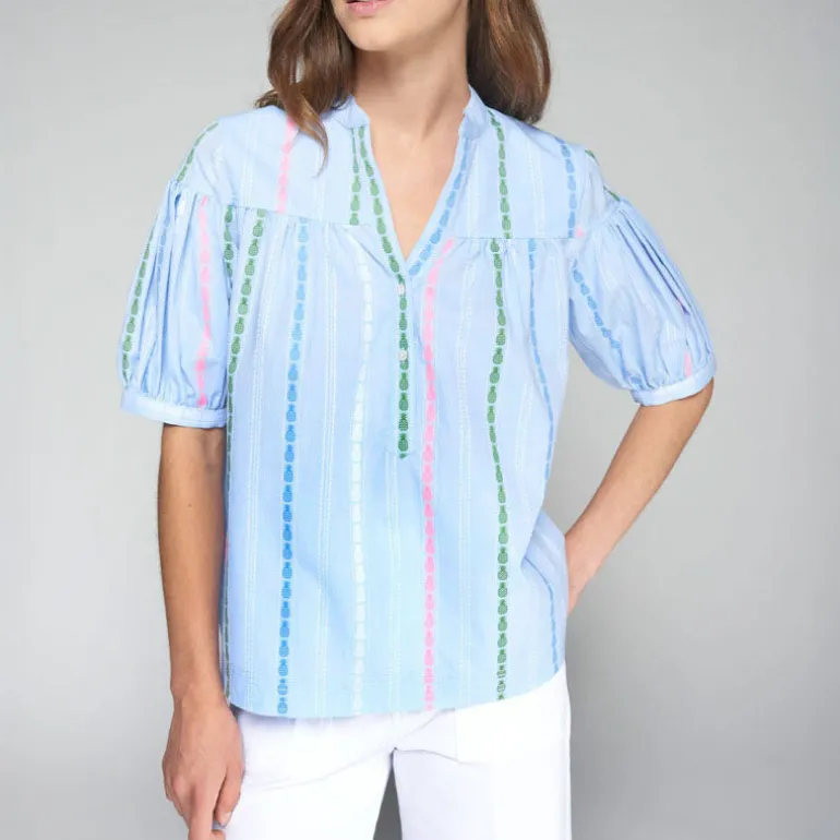 VILAGALLO Ilania Shirt in Blue