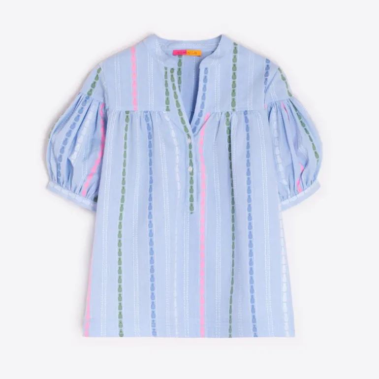 VILAGALLO Ilania Shirt in Blue