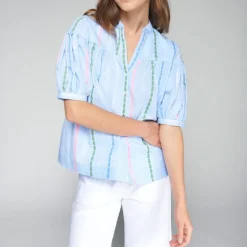 VILAGALLO Ilania Shirt in Blue