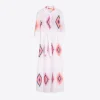 VILAGALLO Natalia Dress in Large Ikat Print