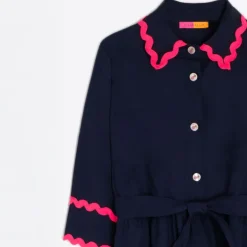 VILAGALLO Natalia Dress in Navy
