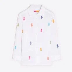 VILAGALLO Poline Pineapple Shirt in White