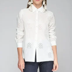 VILAGALLO Tia Pineapple Shirt in White