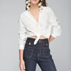 VILAGALLO Tia Pineapple Shirt in White