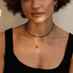 WANDERLUST LIFE Beaded Necklace in Morocco Blue