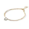 Wanderlust Life Black Mother of Pearl Gold and Silk Bracelet