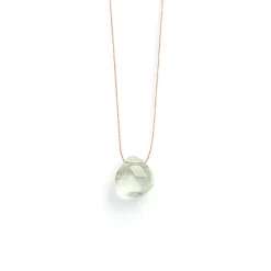 Wanderlust Life Fine Chord Necklace in Mint Green Amethyst