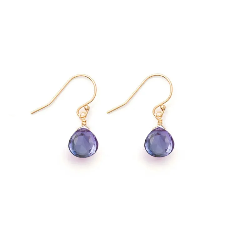 WANDERLUST LIFE Isla Drop Earrings in Alexandrite Quartz
