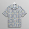WAX LONDON Didcot Shirt in Pale Blue/Ecru