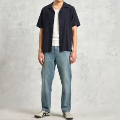 WAX LONDON Didcot Shirt in Navy