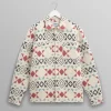 WAX LONDON Otto Overshirt in Ecru/Red