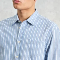 WAX LONDON Rove Shirt in Blue