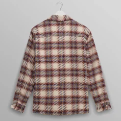 WAX LONDON Whiting Overshirt in Ecru/Multi