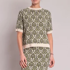 Weekend Max Mara Zufolo Jacquard Knit in Green