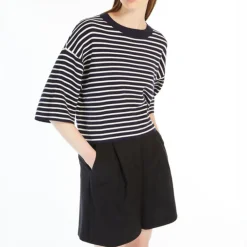 WEEKEND MAXMARA Amato Oversized Stretch Viscose Sweater in Navy