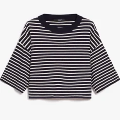 WEEKEND MAXMARA Amato Oversized Stretch Viscose Sweater in Navy