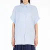 Weekend MaxMara Brema Cotton Poplin Shirt in Light Blue