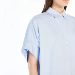 Weekend MaxMara Brema Cotton Poplin Shirt in Light Blue