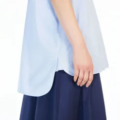 Weekend MaxMara Brema Cotton Poplin Shirt in Light Blue