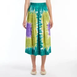 WEEKEND MAXMARA Circeo Skirt in Green Abstract