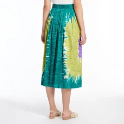 WEEKEND MAXMARA Circeo Skirt in Green Abstract