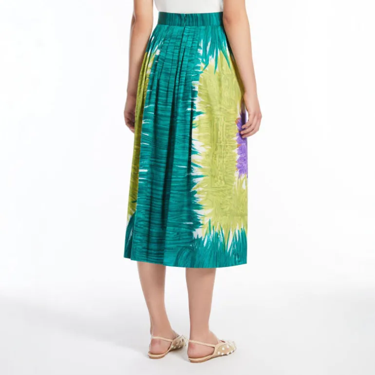 WEEKEND MAXMARA Circeo Skirt in Green Abstract