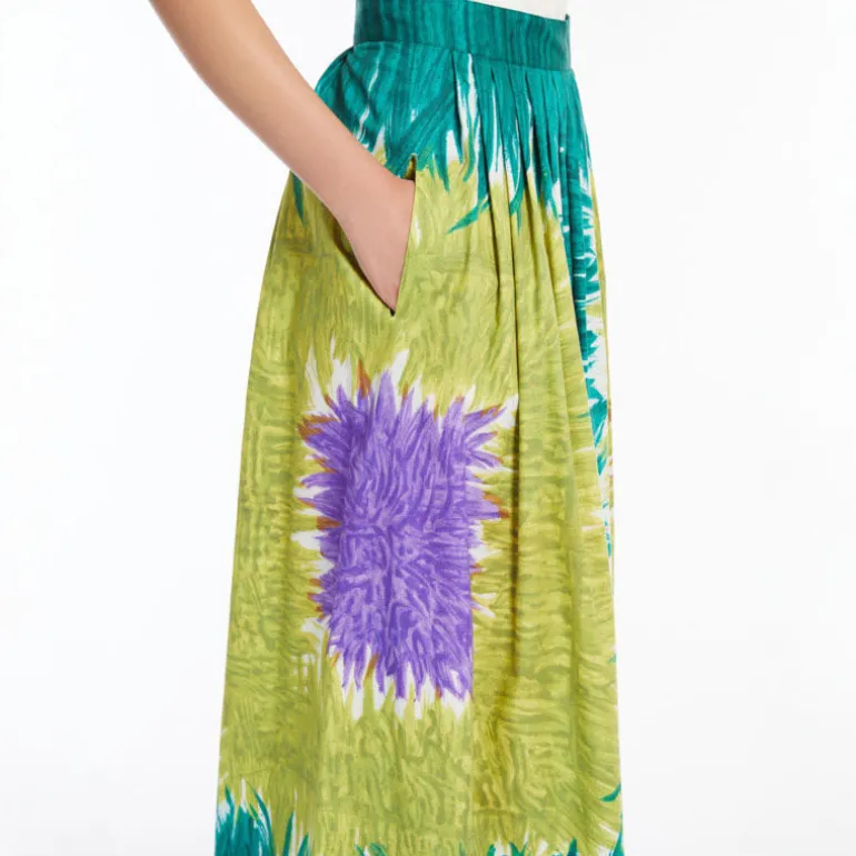 WEEKEND MAXMARA Circeo Skirt in Green Abstract