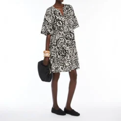 WEEKEND MAXMARA Ely Dress in Black Batik