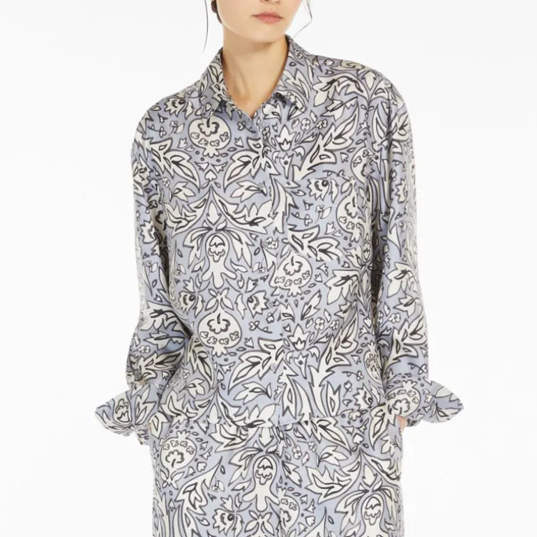 Weekend MaxMara Enfasi Silk Shirt in Lilac