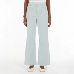 Weekend MaxMara Medina High Waisted Trousers in Pastel Green