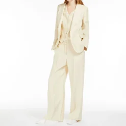 WEEKEND MAXMARA Nalut Linen Canvas Blazer in Sand