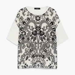 WEEKEND MAXMARA Pampas Top in Ivory Batik
