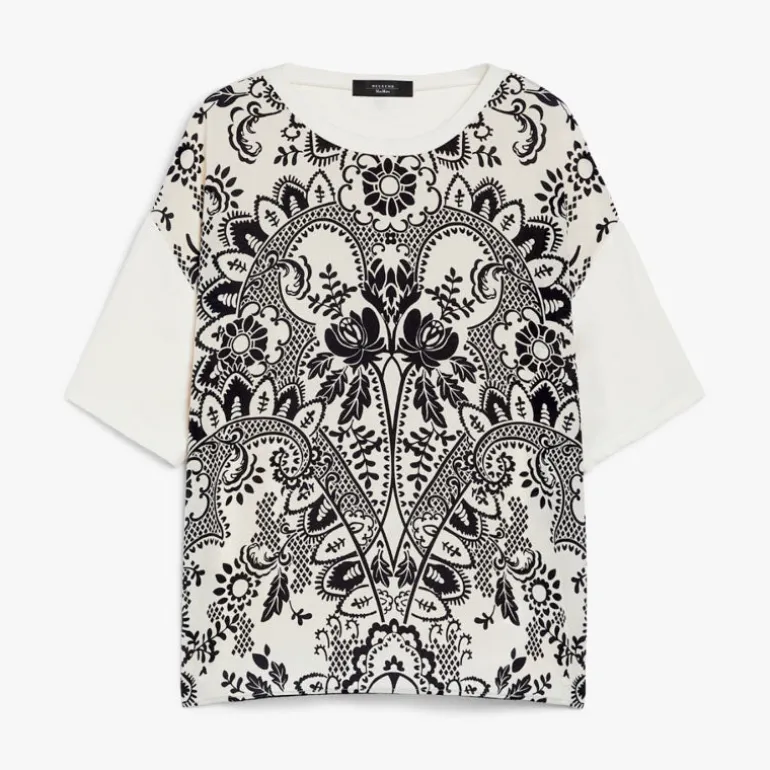 WEEKEND MAXMARA Pampas Top in Ivory Batik