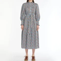 WEEKEND MAXMARA Timoteo Printed Twill Dress in White Flower
