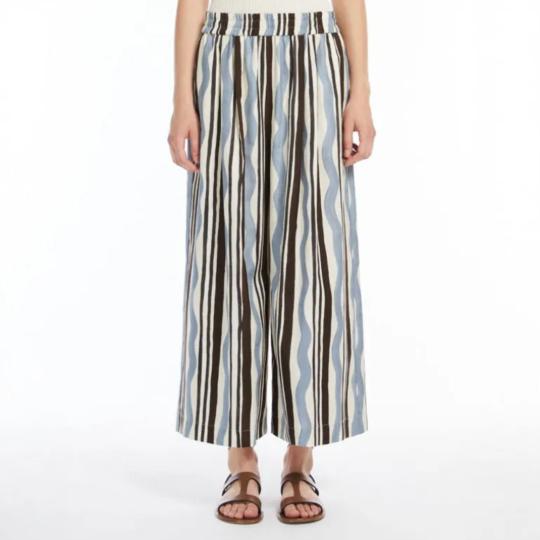 WEEKEND MAXMARA Virgin Trousers in Light Blue Wave