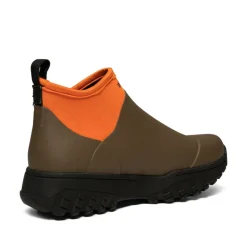 Woden Irene Waterproof Rubber Boots in Dark Olive/Tiger