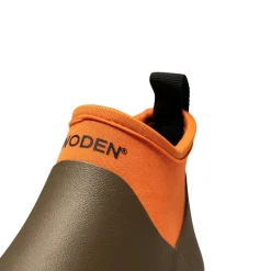 Woden Irene Waterproof Rubber Boots in Dark Olive/Tiger