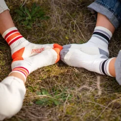 Womens Testaverde Vintage Sports Socks in Cream/Red | Collen & Clare