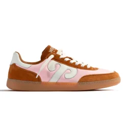 WUSHU Womens Gong Sneakers in Pink/Camel