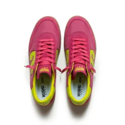 WUSHU Womens Gong Sneakers in Pink/Yellow